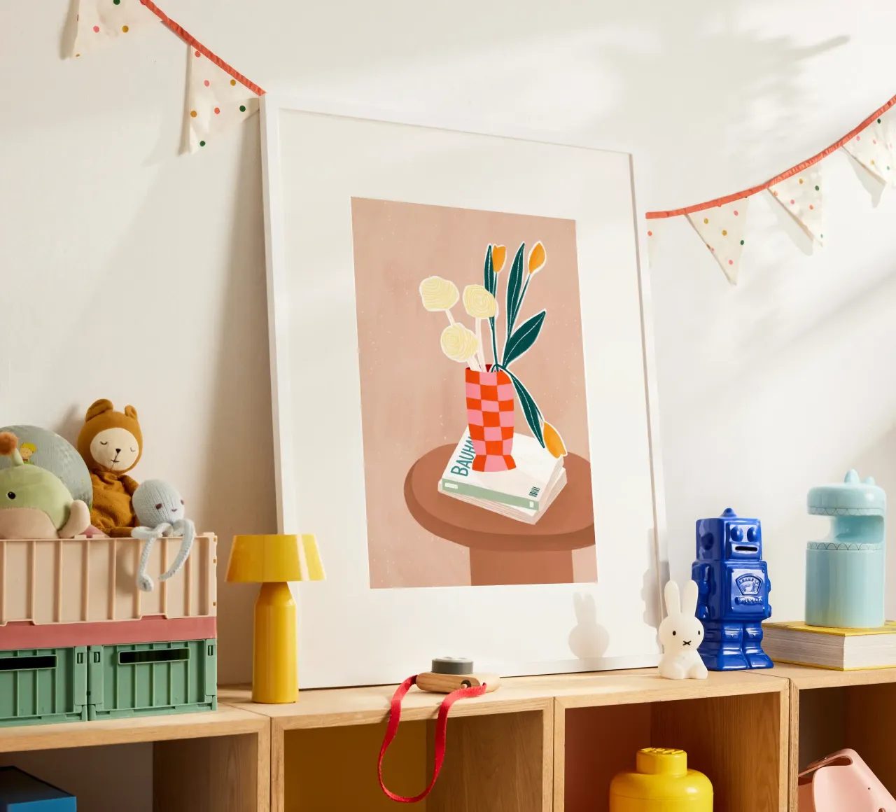 Checkered Vase poster da Bea Mueller