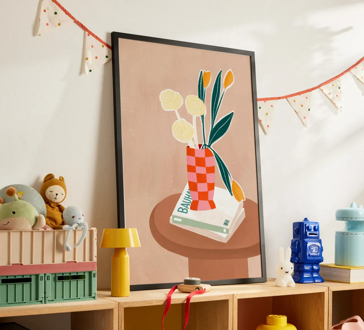 Checkered Vase poster da Bea Mueller