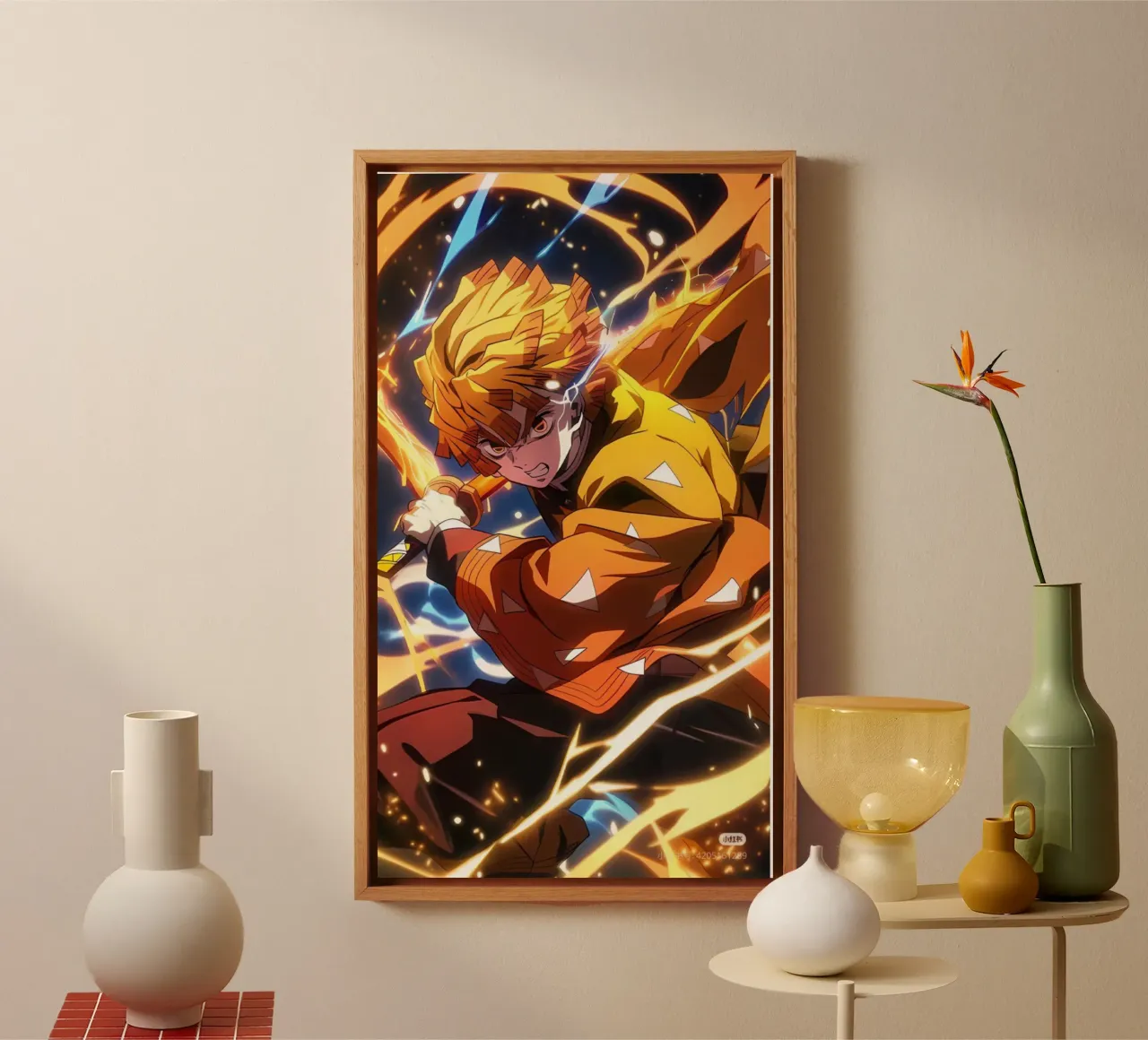 Zenitsu Agatsuma - DS Oversize Essential canvas with Floater frame by igoshartwrks