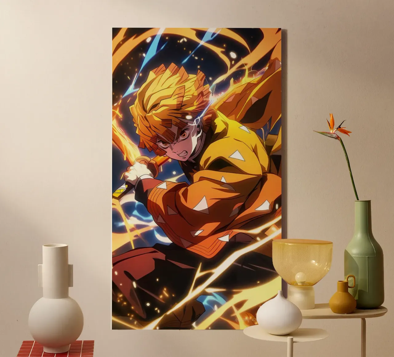 Zenitsu Agatsuma - DS Oversize Essential canvas with Floater frame by igoshartwrks