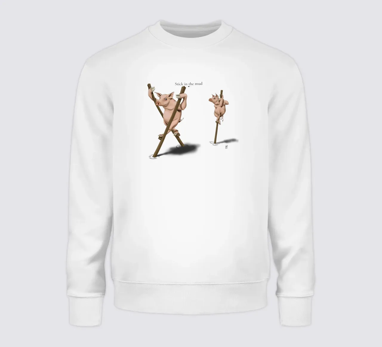 Stick in the Mud (Titled) sweatshirt van Rob Art | Illustration