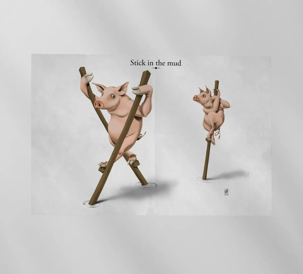 Stick in the Mud (Titled) pellicola backlit da Rob Art | Illustration