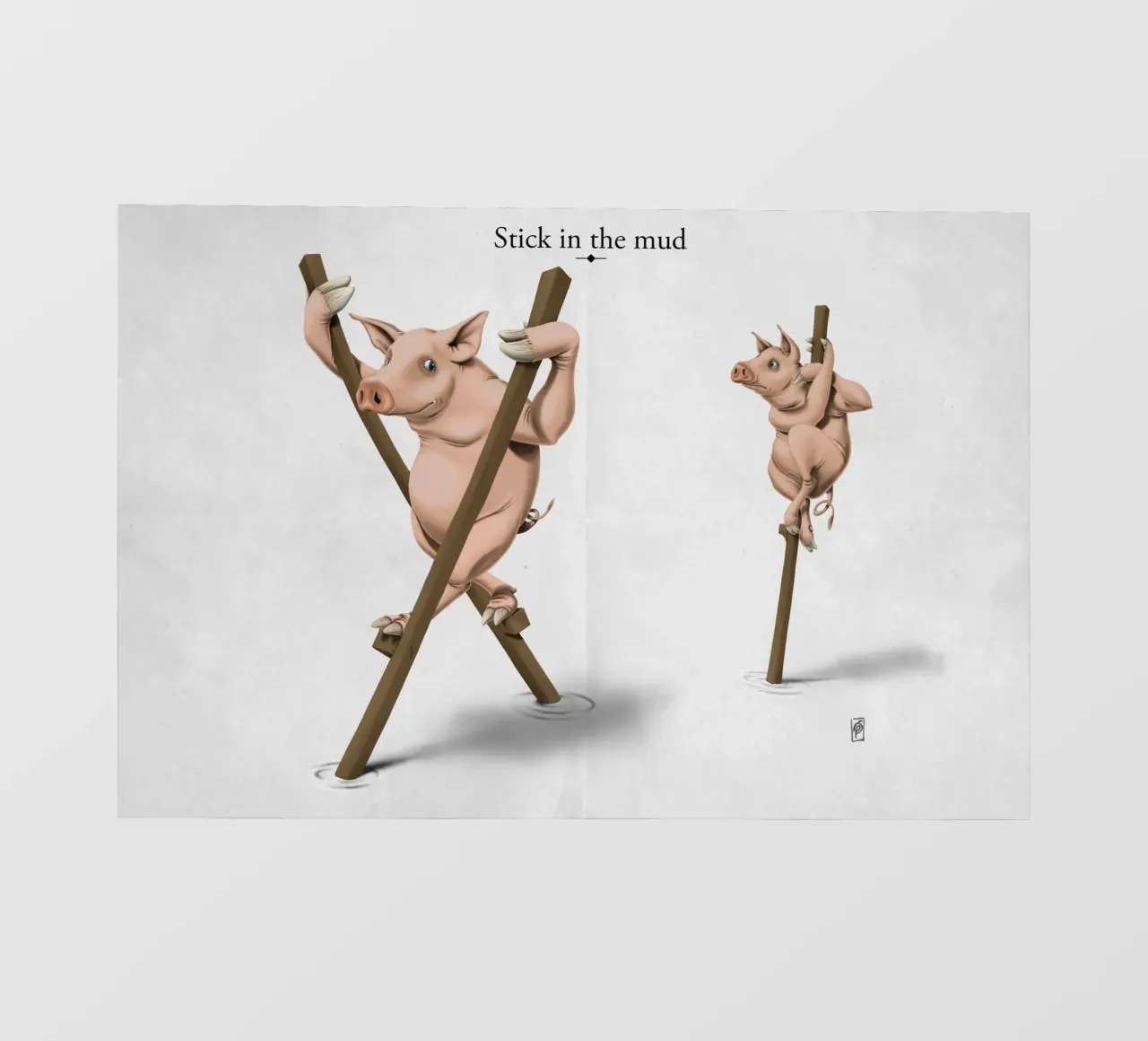 Stick in the Mud (Titled) pellicola backlit da Rob Art | Illustration