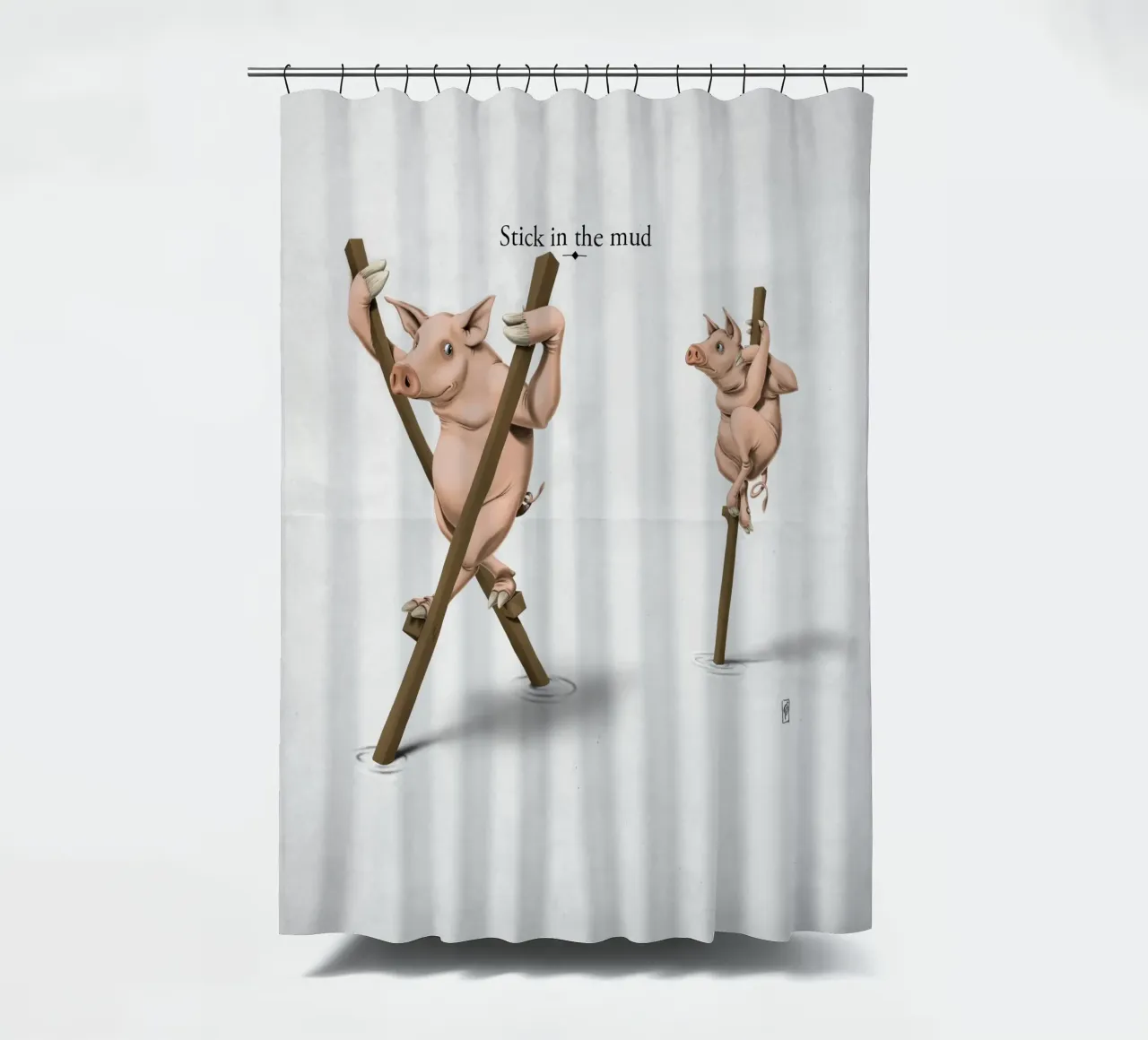Stick in the Mud (Titled) tenda da doccia da Rob Art | Illustration