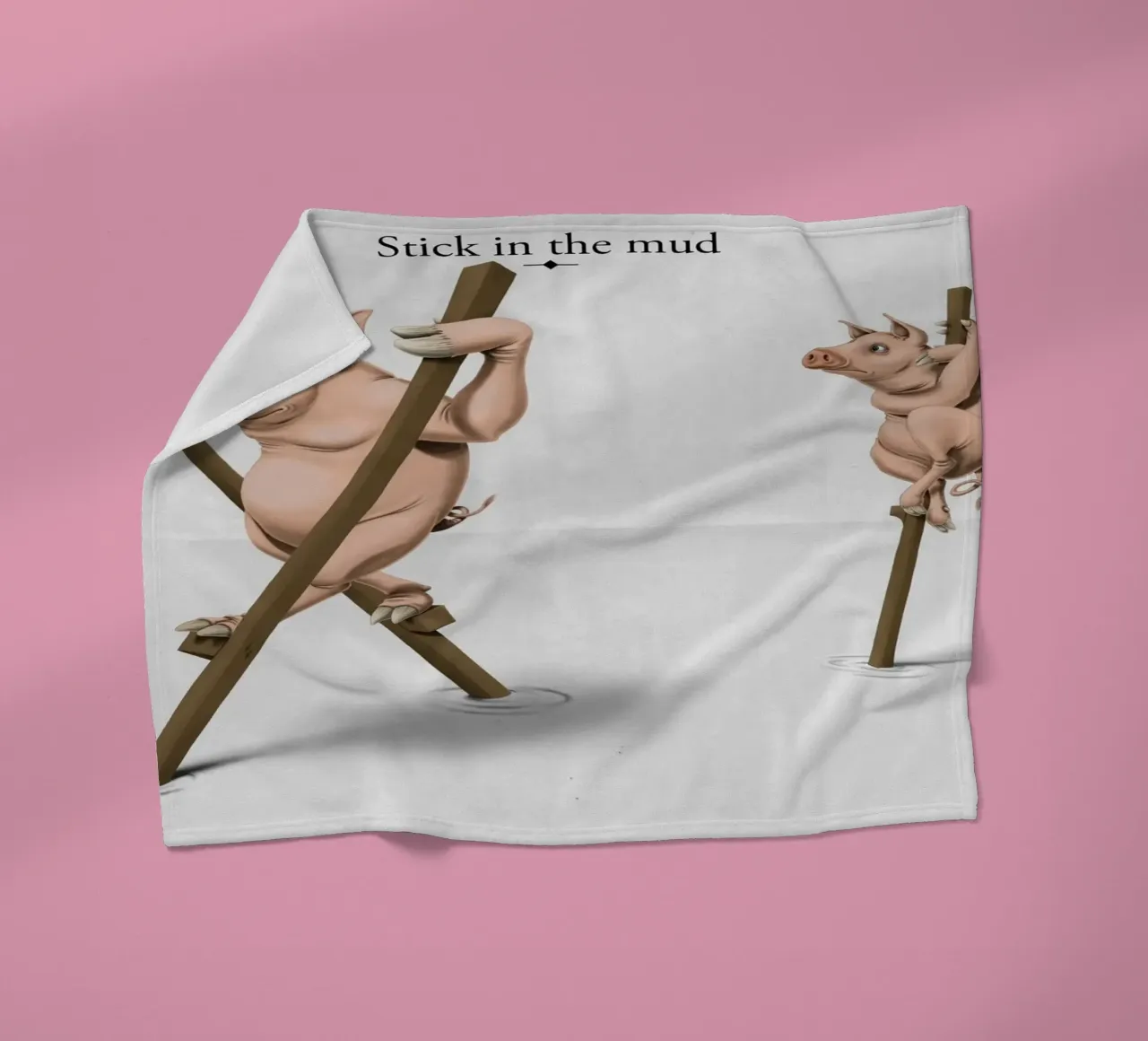 Stick in the Mud (Titled) coperta in pile da Rob Art | Illustration