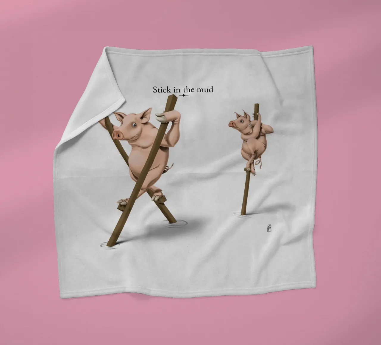 Stick in the Mud (Titled) coperta in pile da Rob Art | Illustration