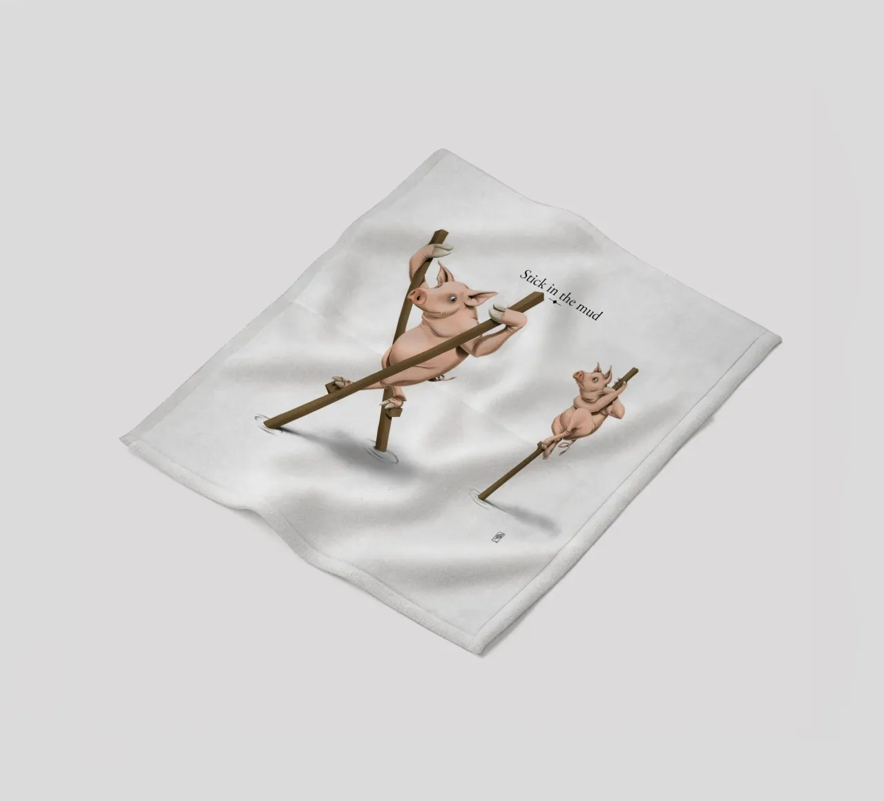 Stick in the Mud (Titled) coperta in pile da Rob Art | Illustration