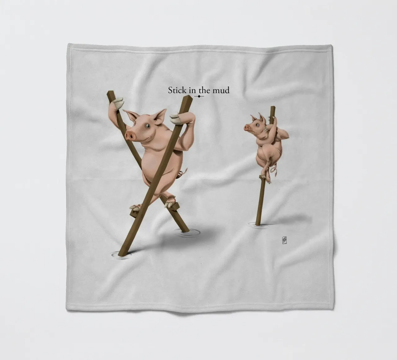 Stick in the Mud (Titled) coperta in pile da Rob Art | Illustration