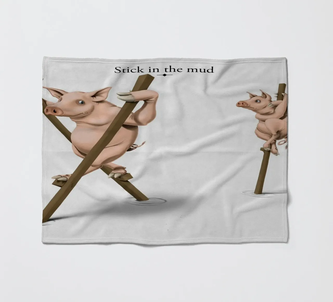 Stick in the Mud (Titled) coperta in pile da Rob Art | Illustration