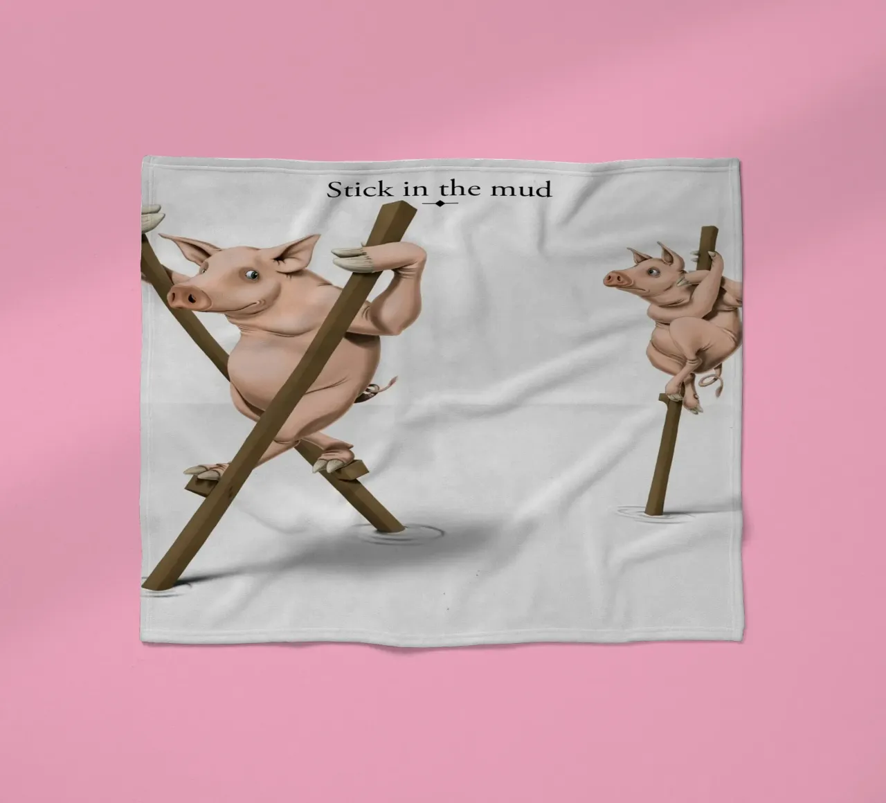 Stick in the Mud (Titled) coperta in pile da Rob Art | Illustration