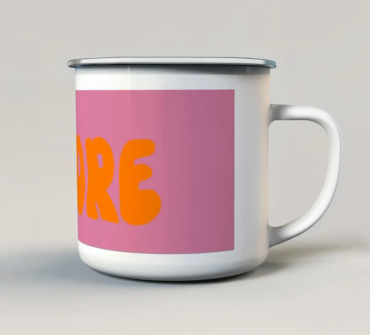 Amore Retro Pink Orange tazza in smalto da Alisa Knöß