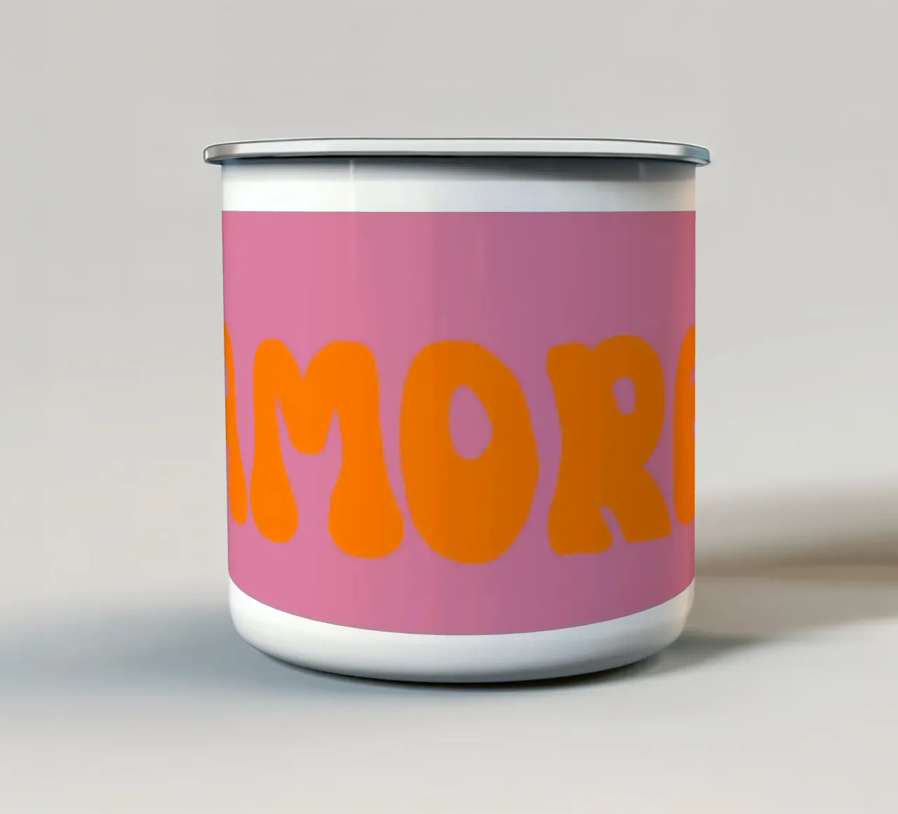 Amore Retro Pink Orange tazza in smalto da Alisa Knöß