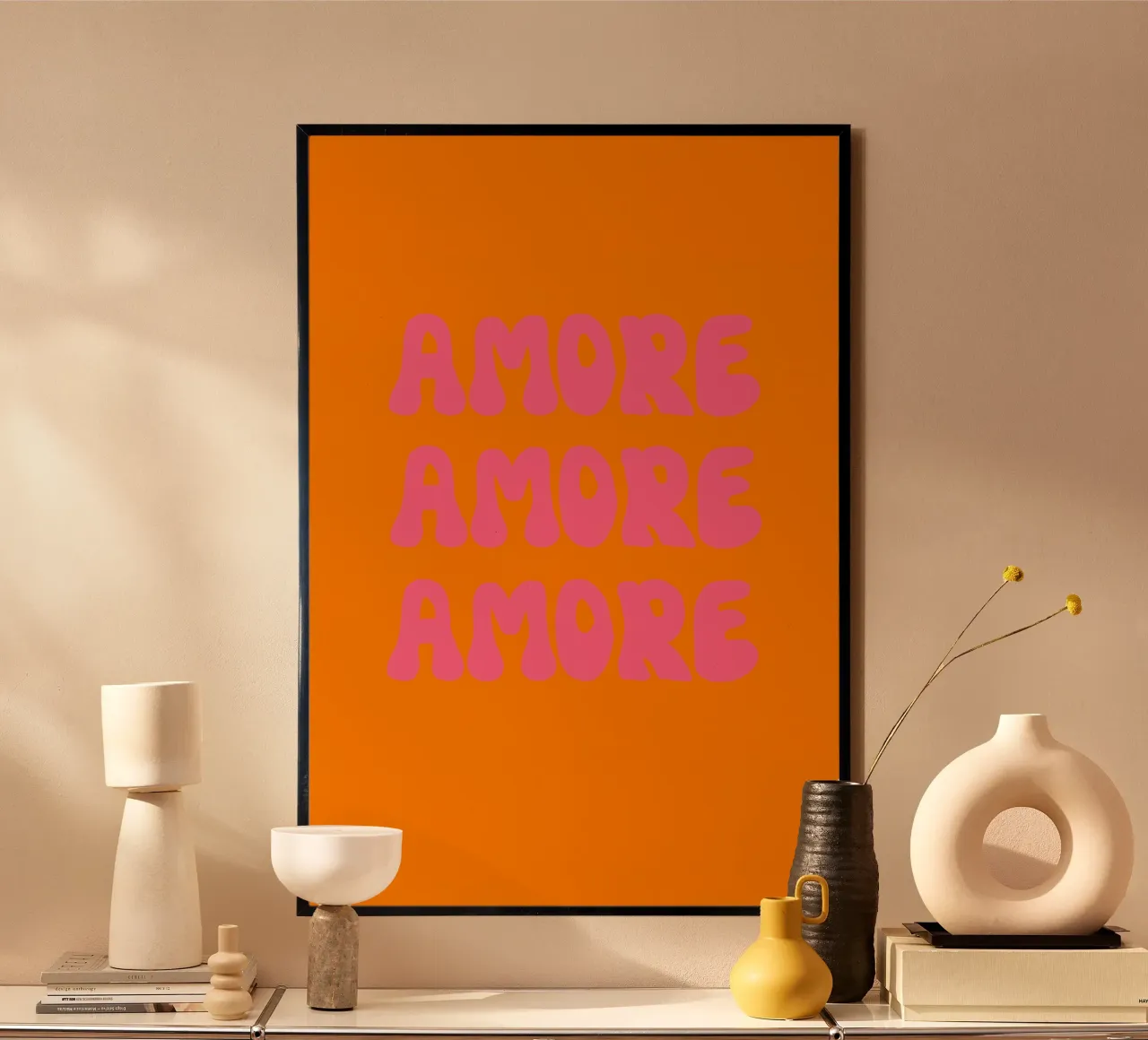 Amore Retro Pink Orange poster da Alisa Knöß