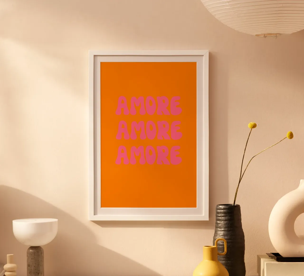 Amore Retro Pink Orange poster da Alisa Knöß