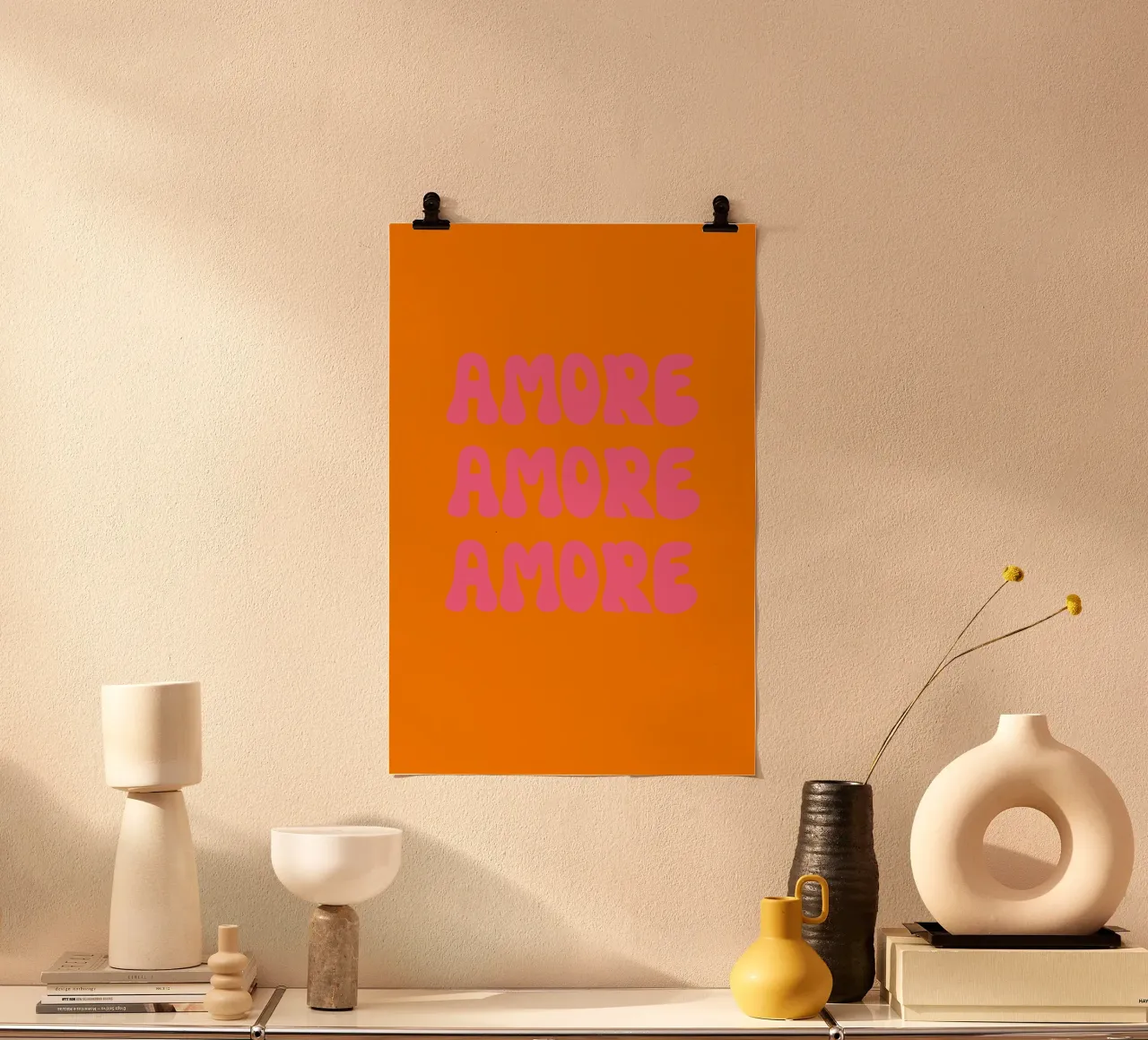 Amore Retro Pink Orange poster da Alisa Knöß
