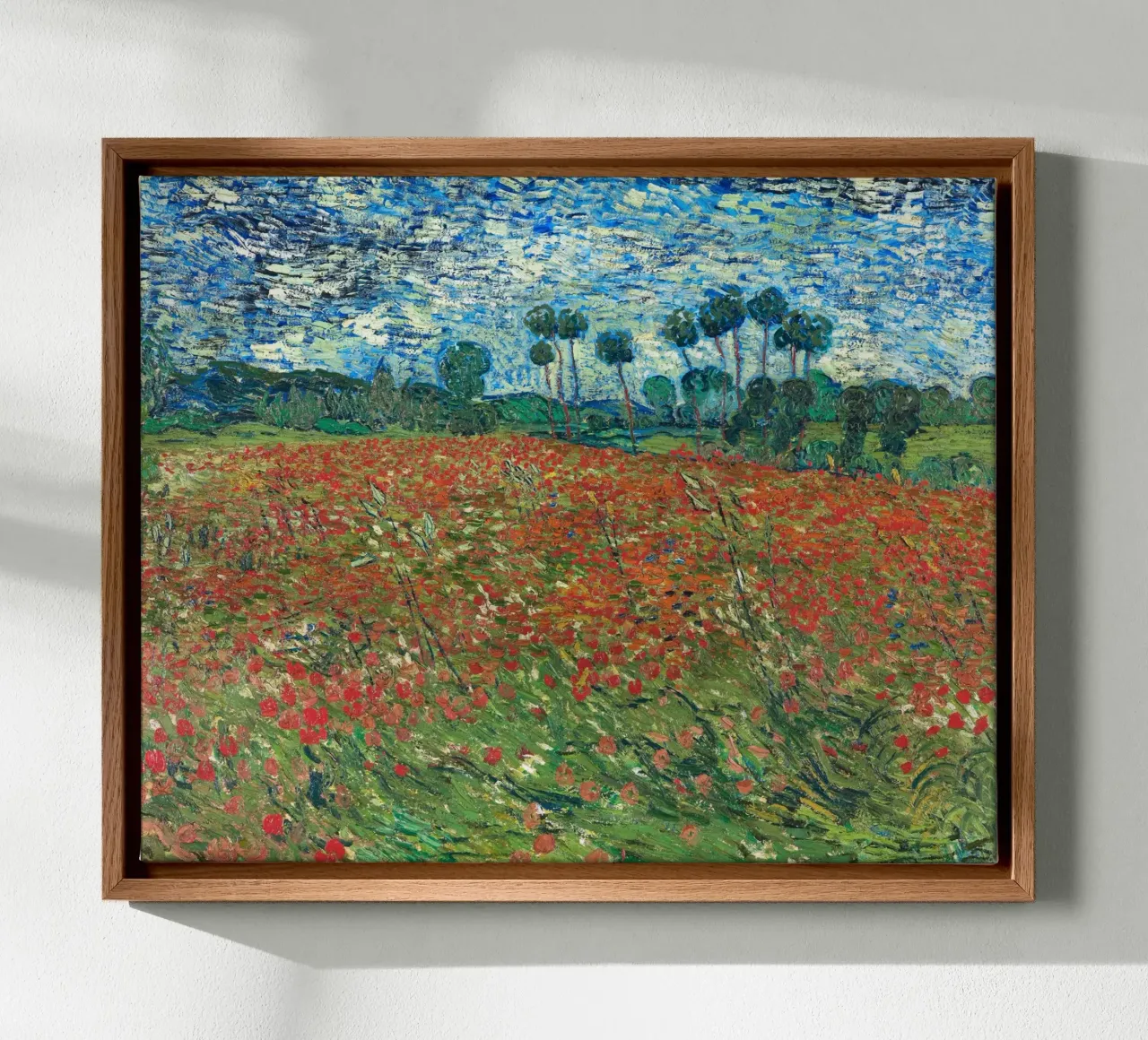 Poppy Field 1890 - Van Gogh tela con Cornice a cassetta da apoloprints