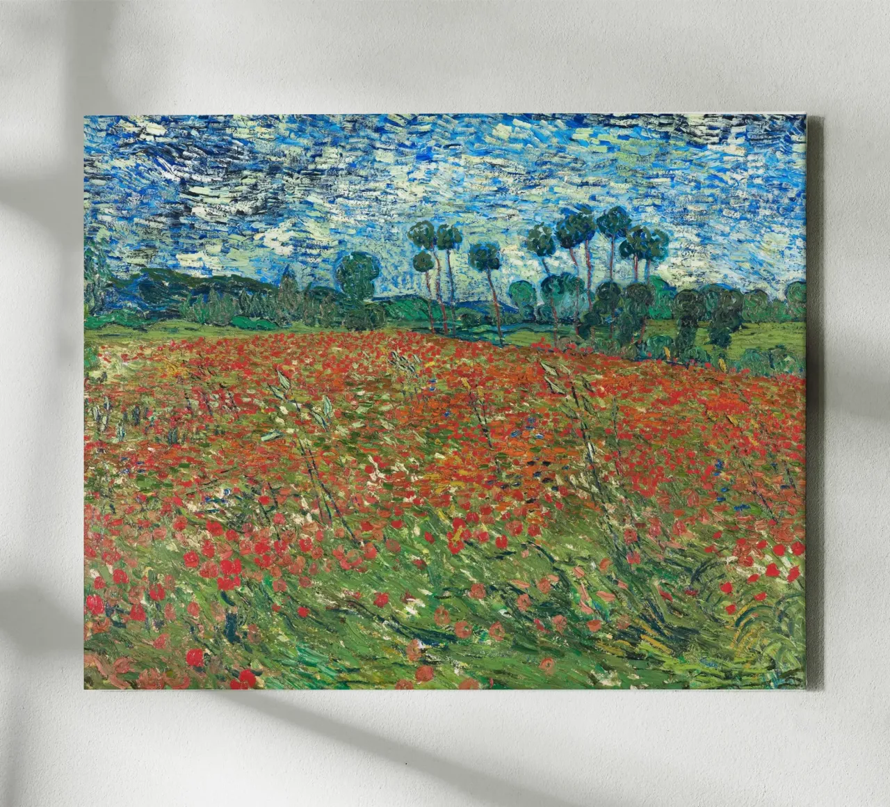 Poppy Field 1890 - Van Gogh tela con Cornice a cassetta da apoloprints