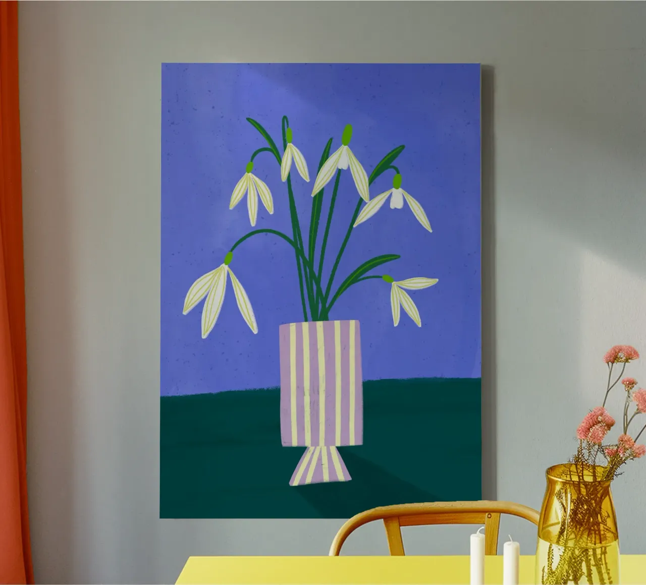 Snowdrops tela con Cornice a cassetta da Bea Mueller