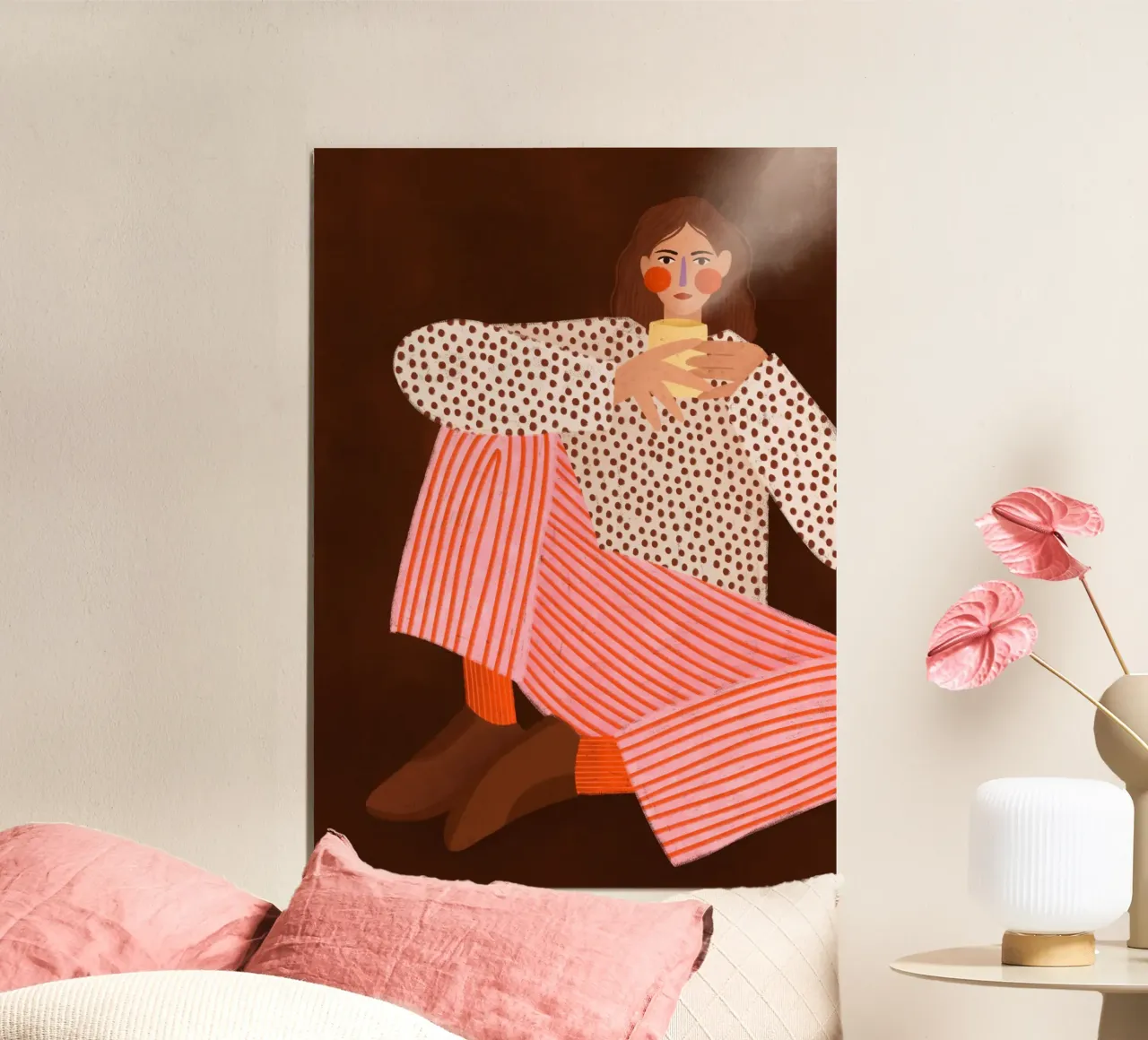 The Woman with the cup of Tea poster da Bea Mueller