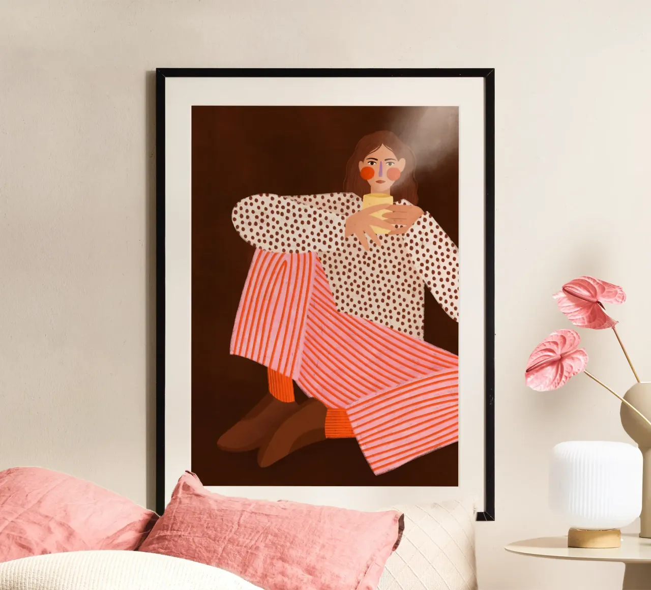 The Woman with the cup of Tea poster da Bea Mueller