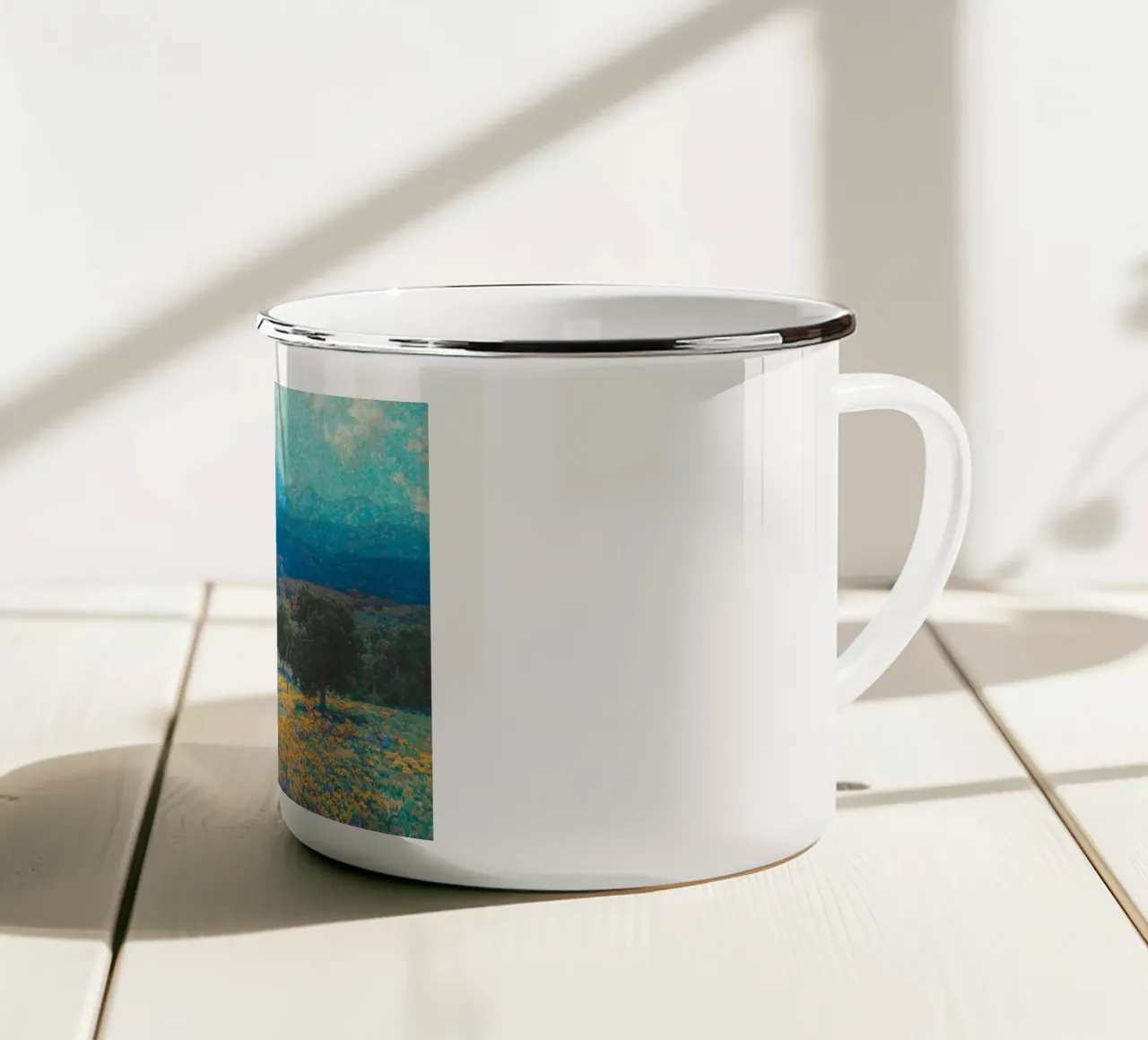 California Poppy Field tazza in smalto da apoloprints
