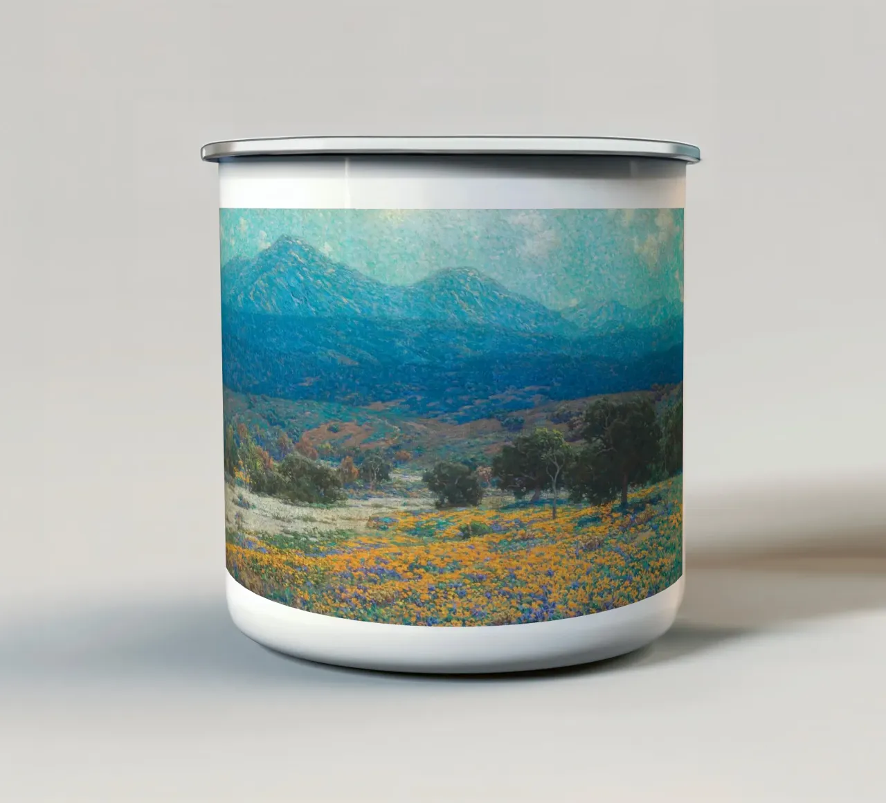 California Poppy Field tazza in smalto da apoloprints