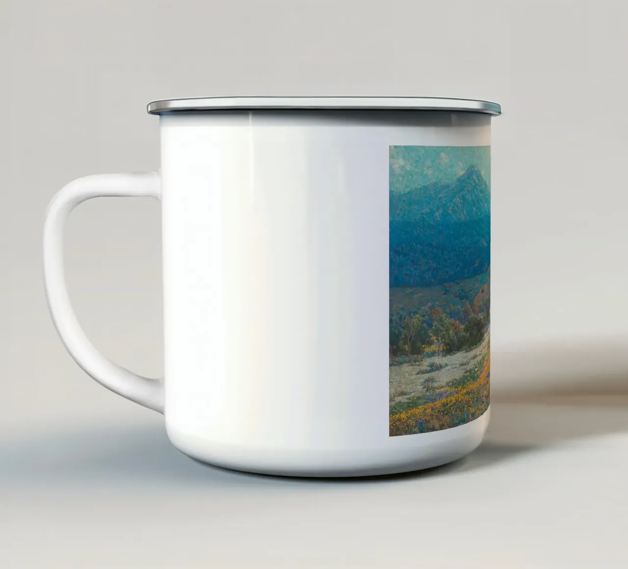 California Poppy Field tazza in smalto da apoloprints