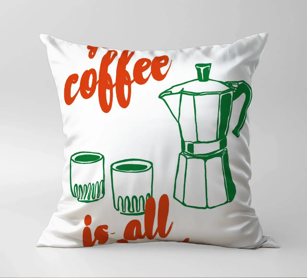 Boho Food 4 Good Coffee cuscino da Boho Print Collection