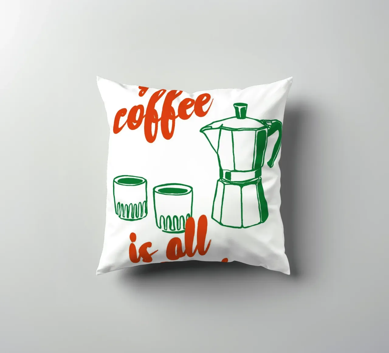 Boho Food 4 Good Coffee cuscino da Boho Print Collection