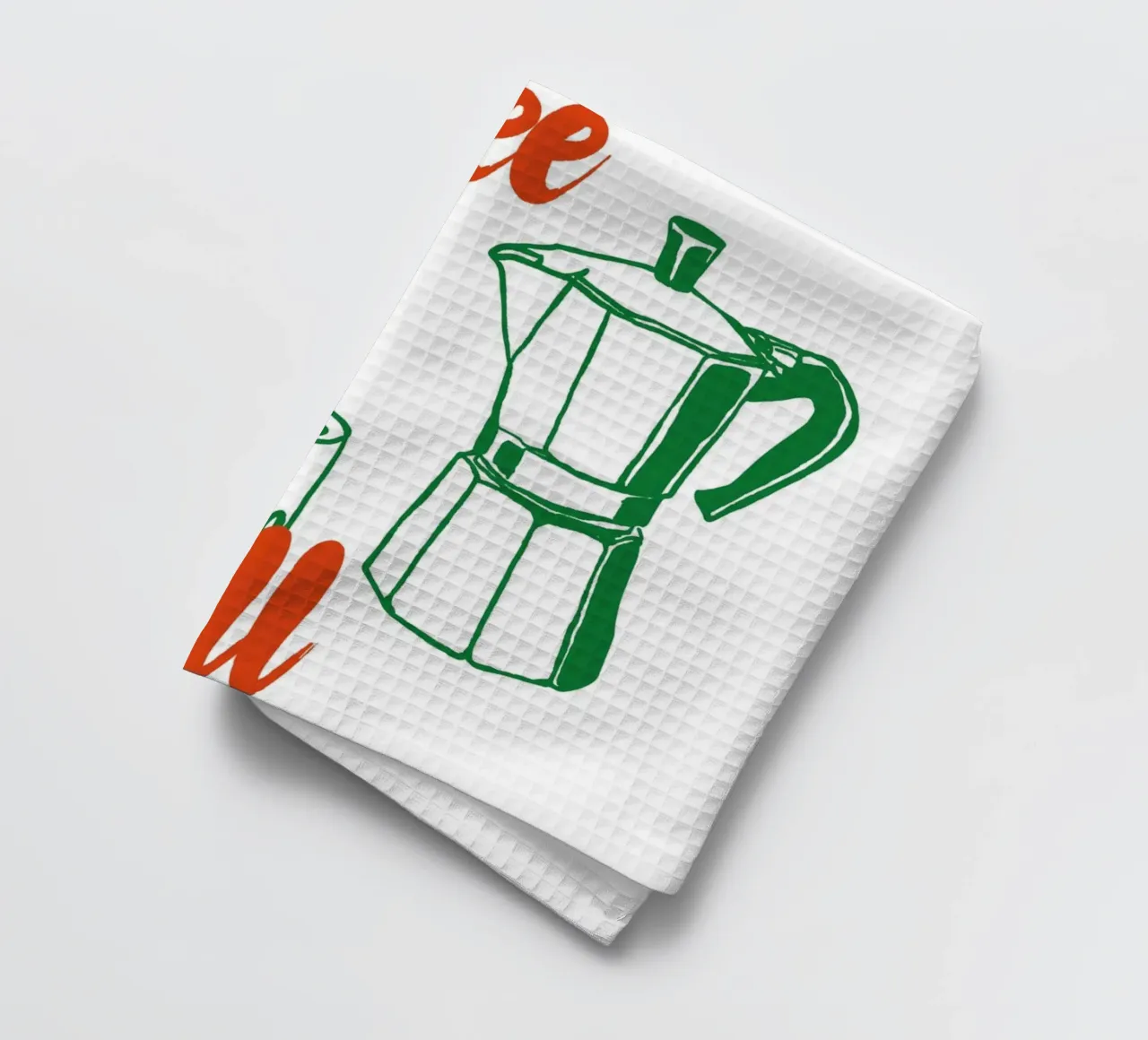 Boho Food 4 Good Coffee tea towel by Boho Print Collection