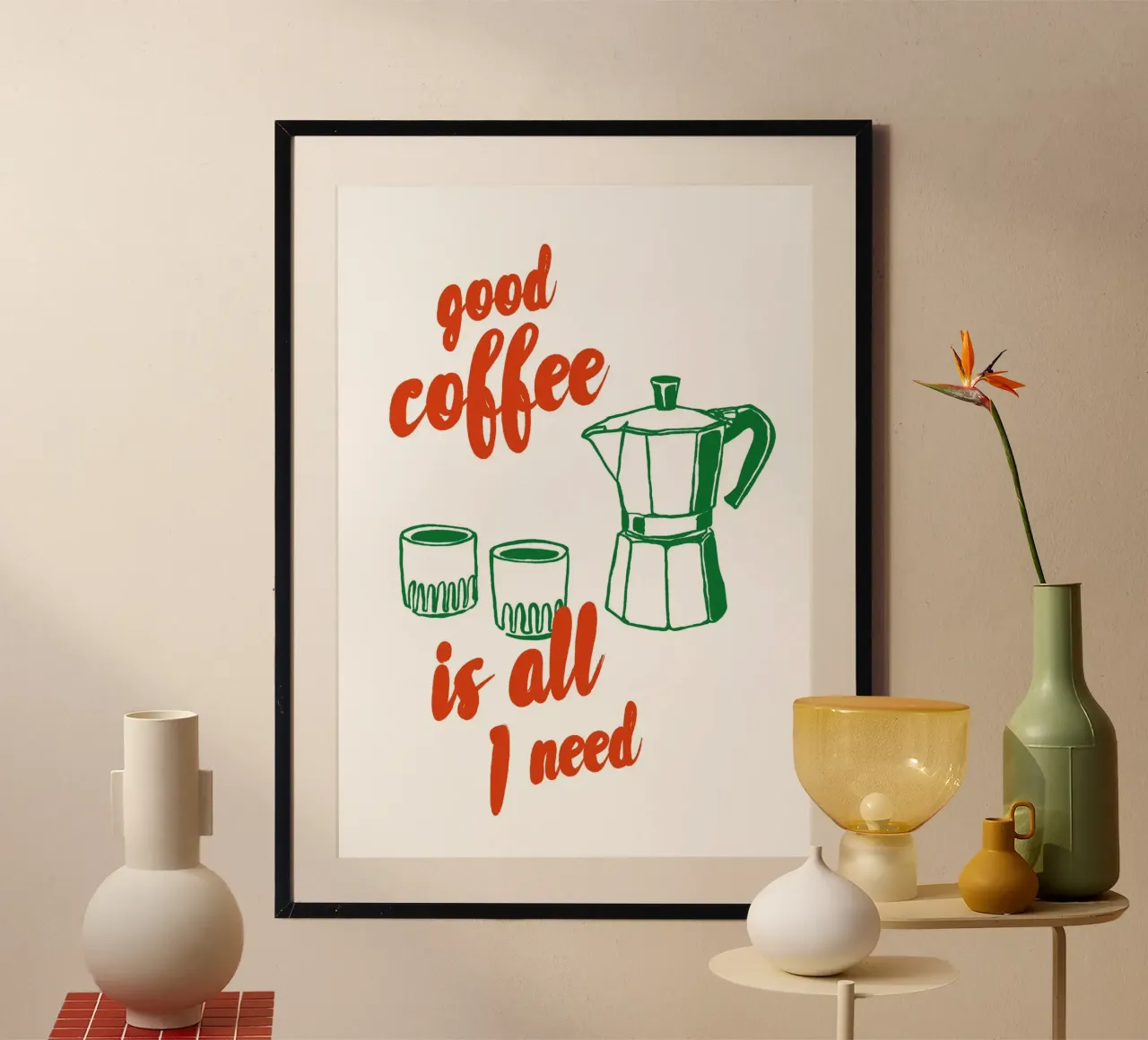 Boho Food 4 Good Coffee poster by Boho Print Collection