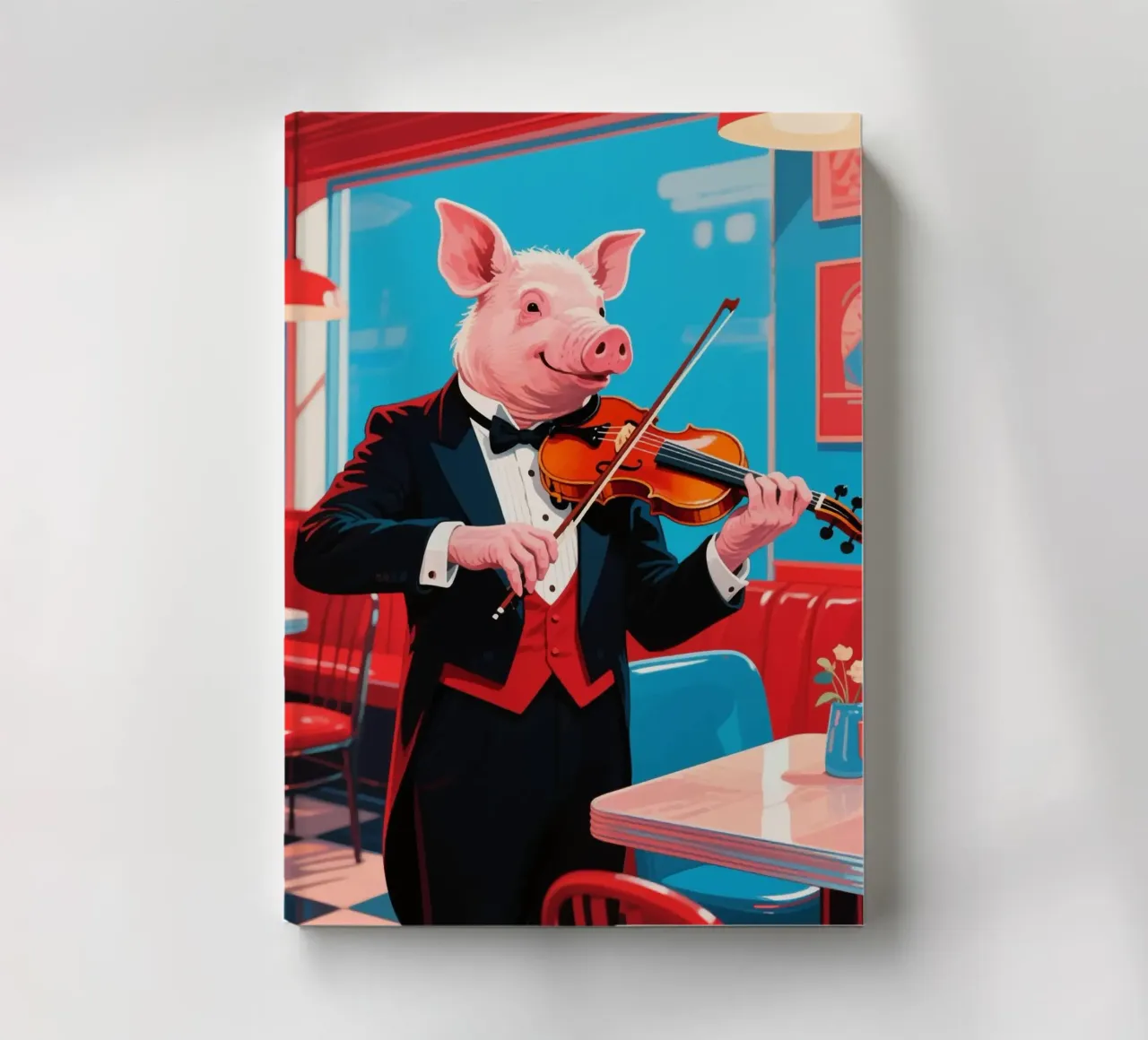 pig playing the violin notebook by knowledge