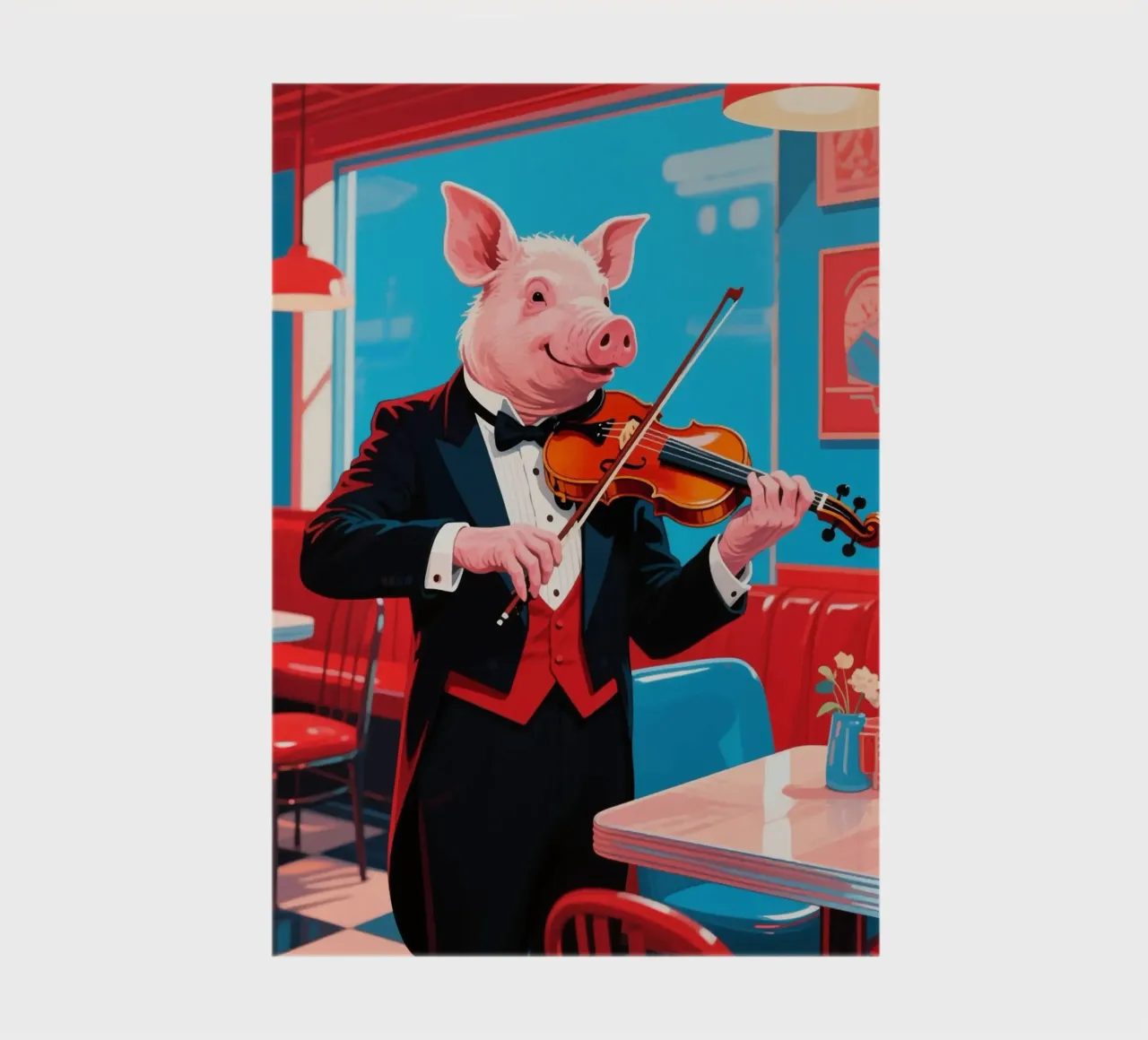 pig playing the violin notebook by knowledge