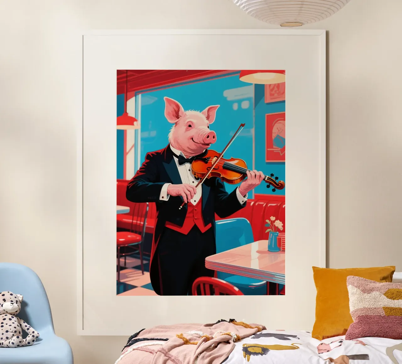 cerdo tocando el violín poster de knowledge