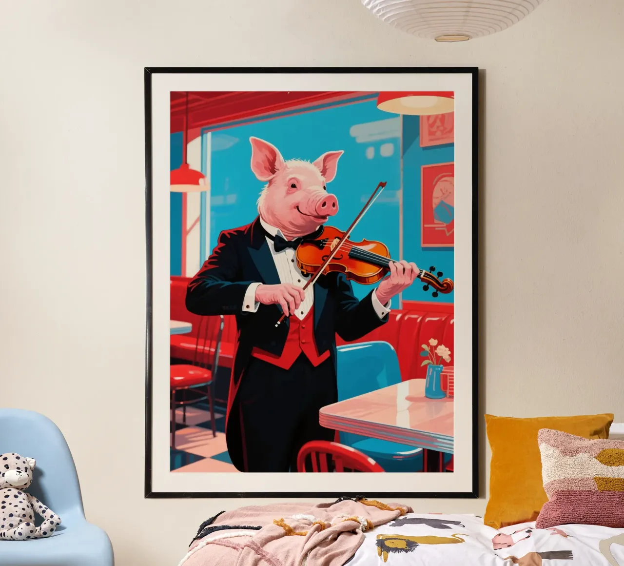 cerdo tocando el violín poster de knowledge