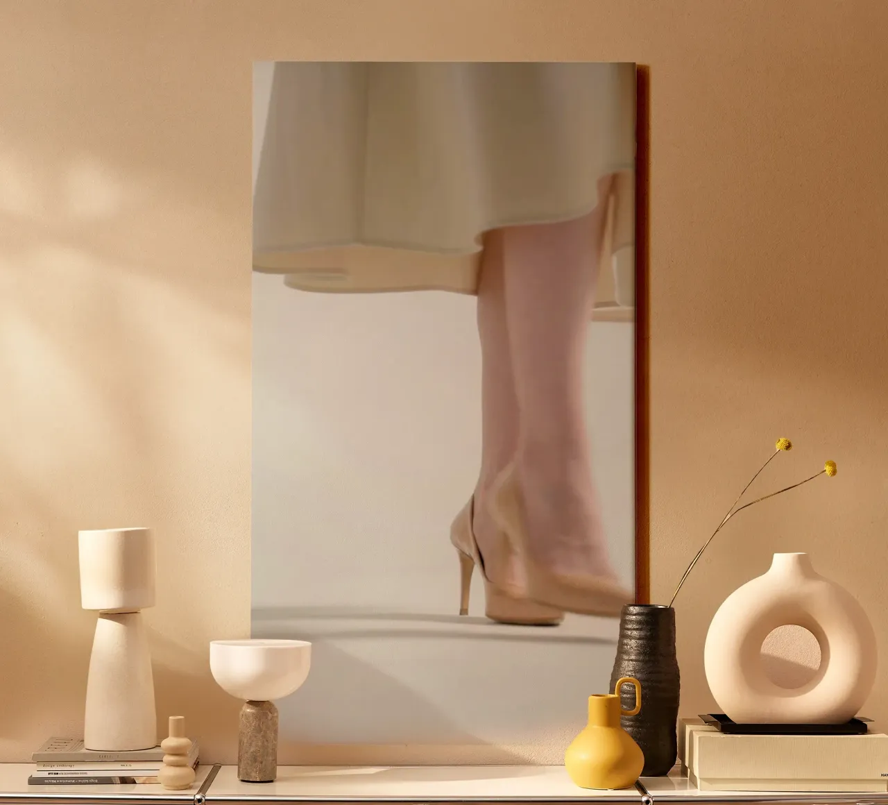 Walking heels canvas met Baklijst van riedelphotoart
