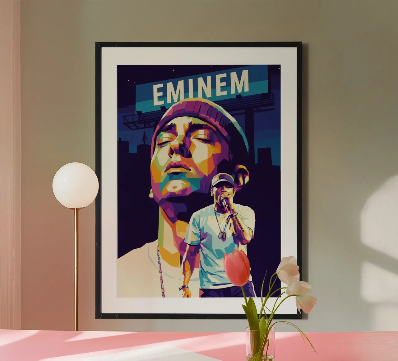 Eminem icona dell'hip hop poster da Hantamrata