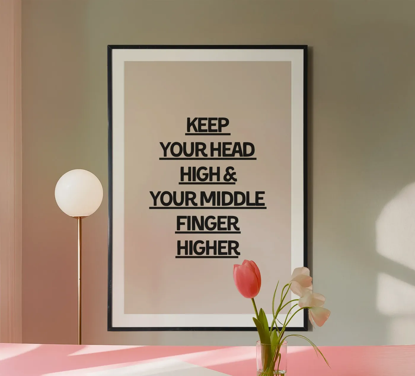 Middle Finger poster da Mottos by Sinan Saydik
