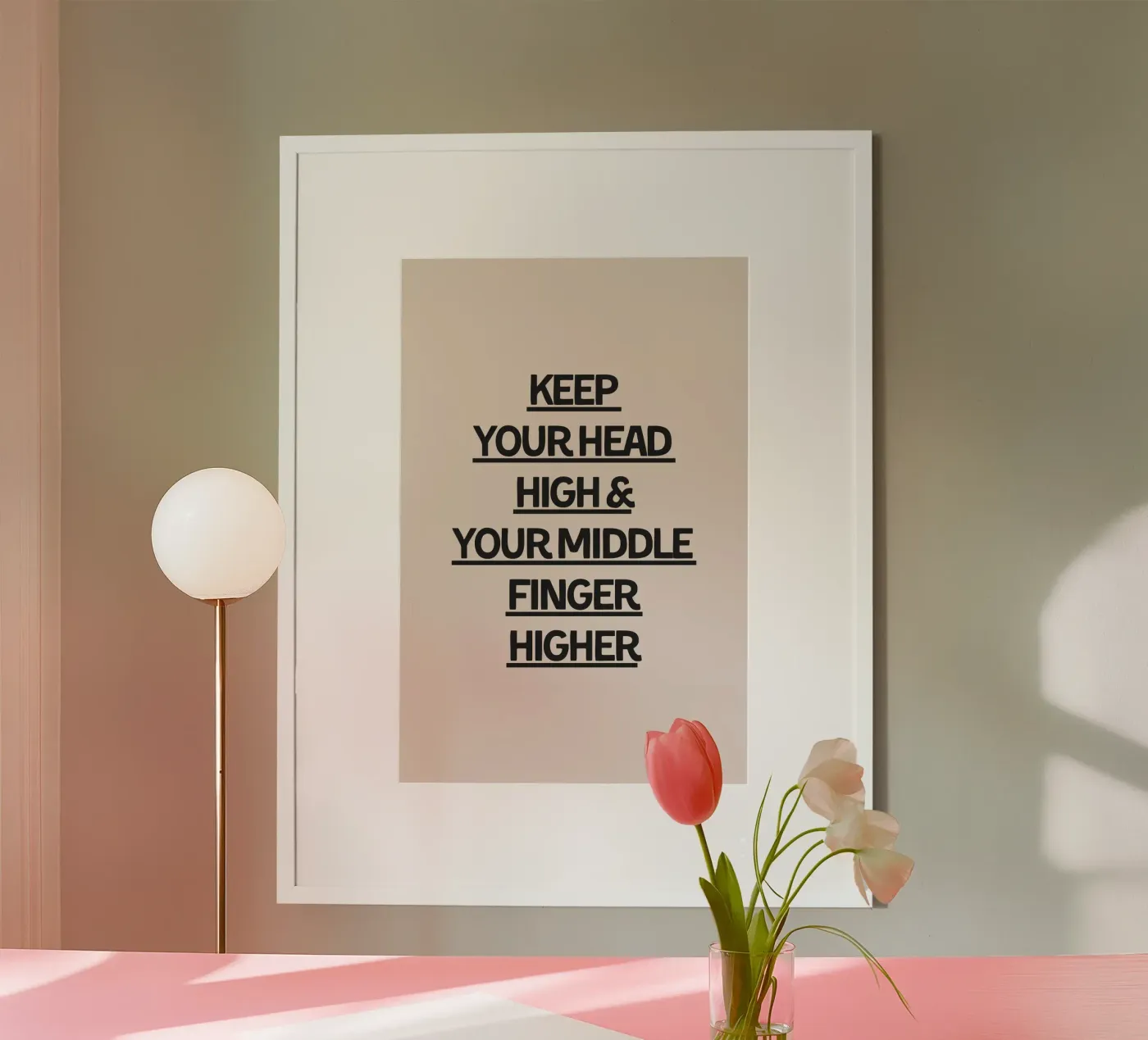 Middle Finger poster da Mottos by Sinan Saydik