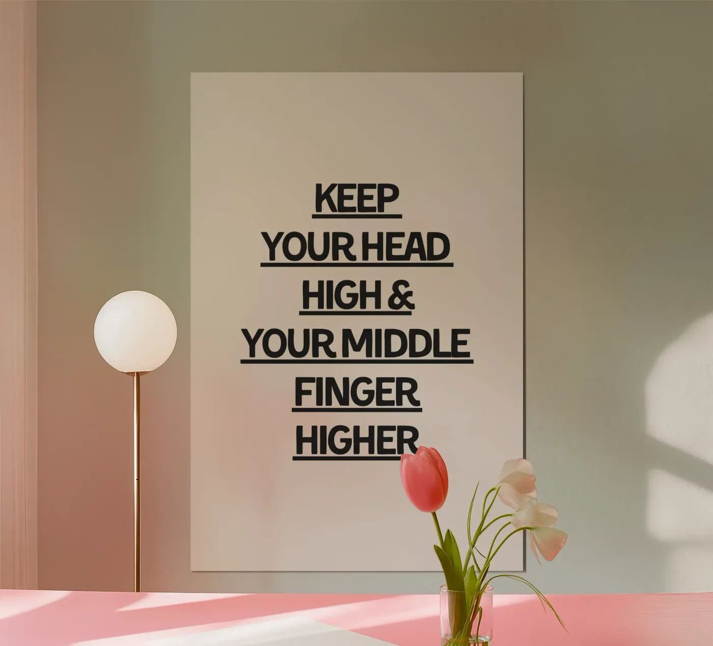 Middle Finger poster da Mottos by Sinan Saydik