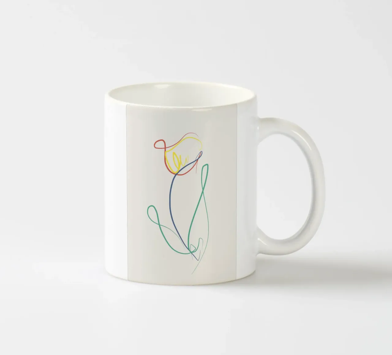 Line rose 02 tazza in ceramica da Little Dean