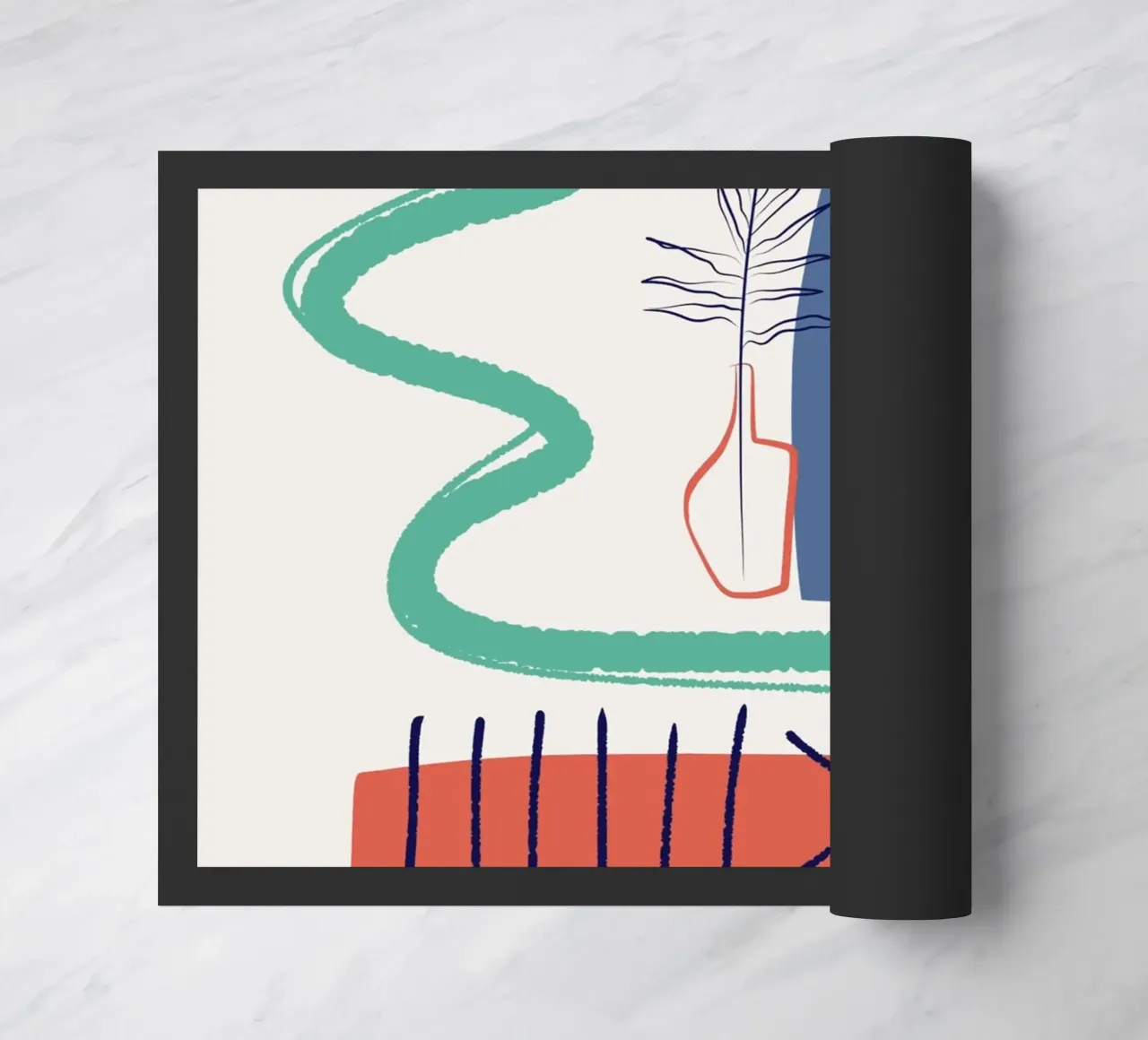 Abstract interior doormat by Little Dean