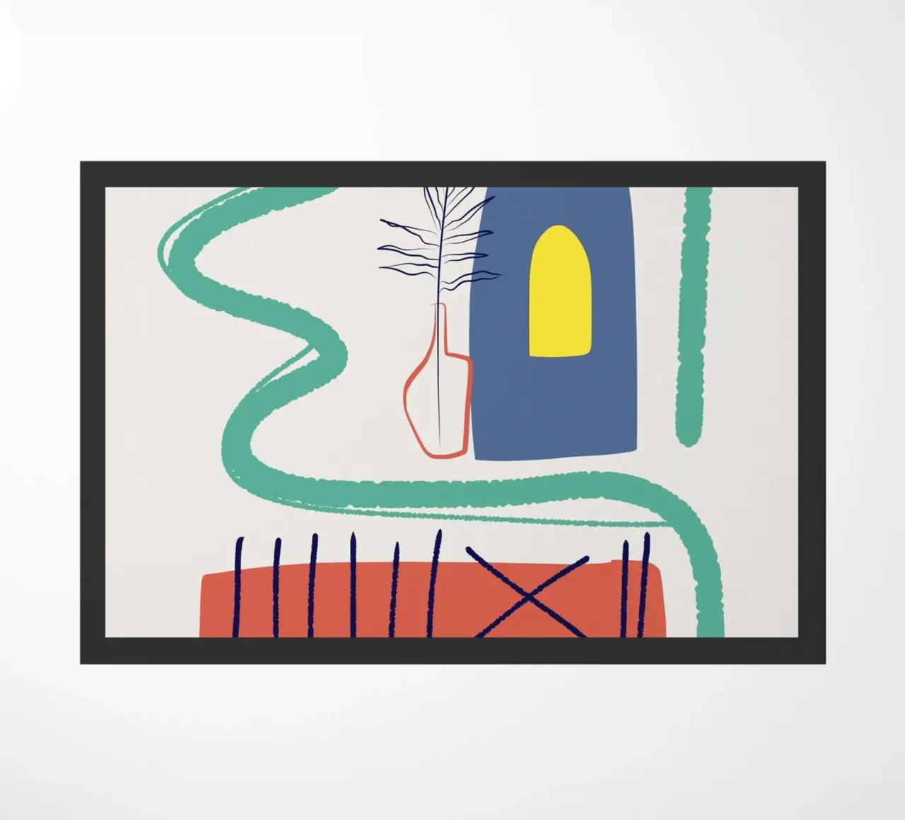 Abstract interior doormat by Little Dean
