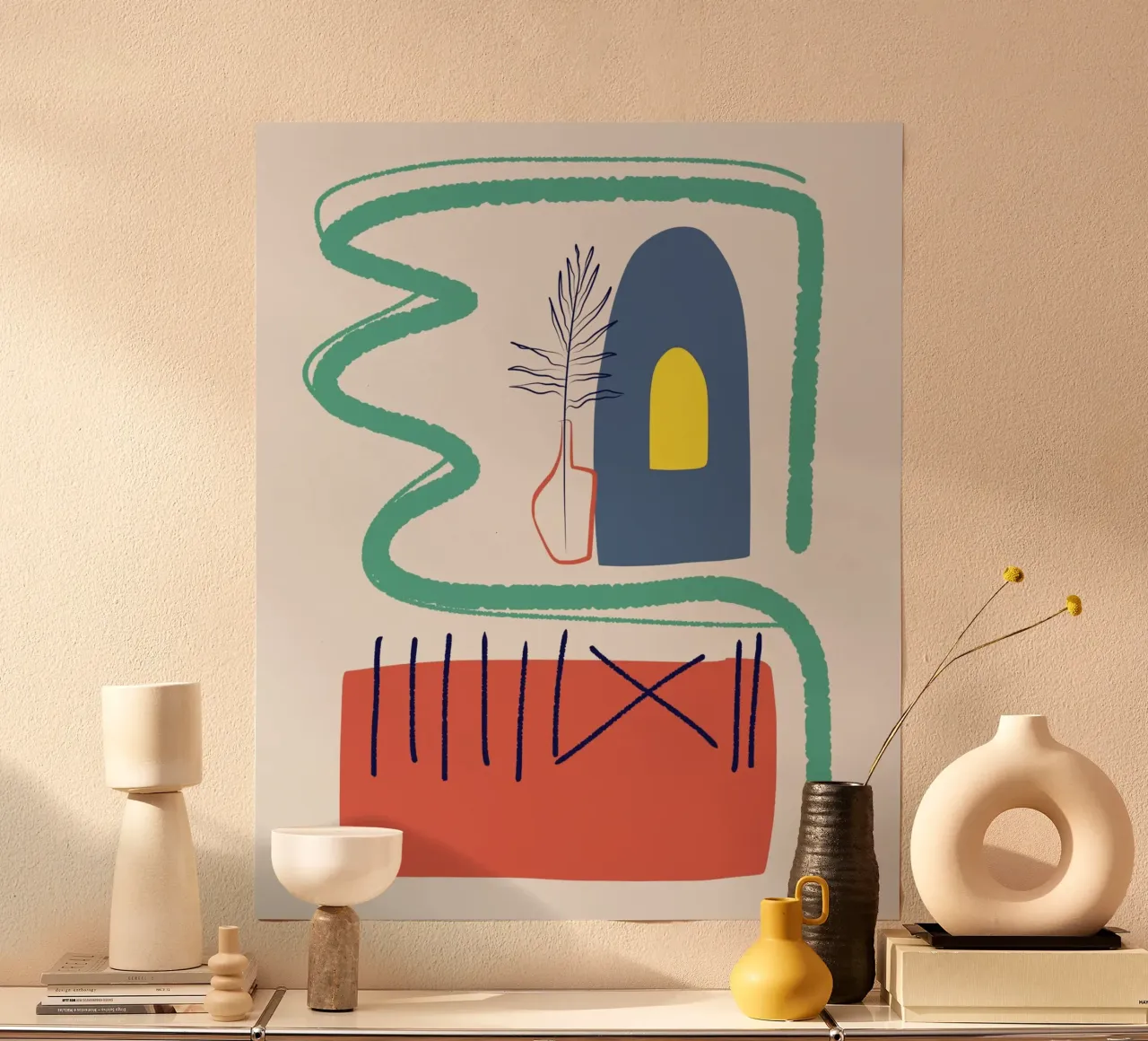 Abstract interieur poster van Little Dean