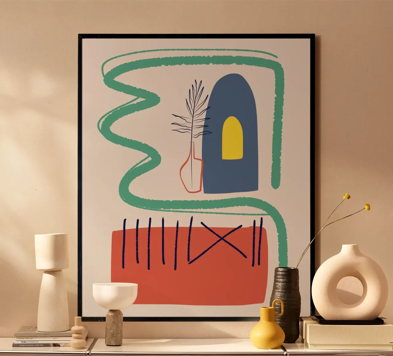 Abstract interieur poster van Little Dean