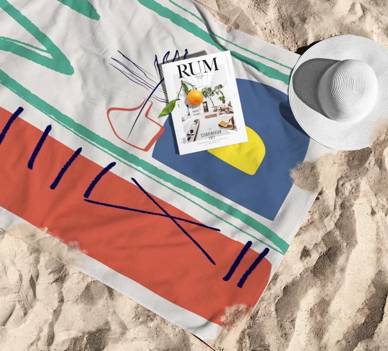 Interno astratto telo mare da Little Dean