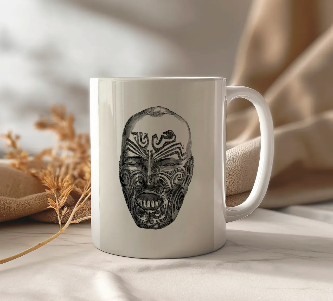Ancient face tazza in ceramica da vintageshop