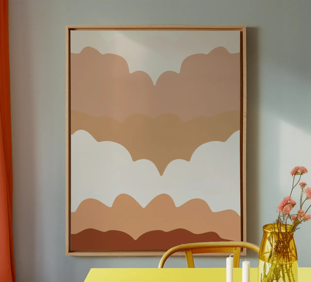 Cloud gelaagdheid canvas met Baklijst van Little Dean