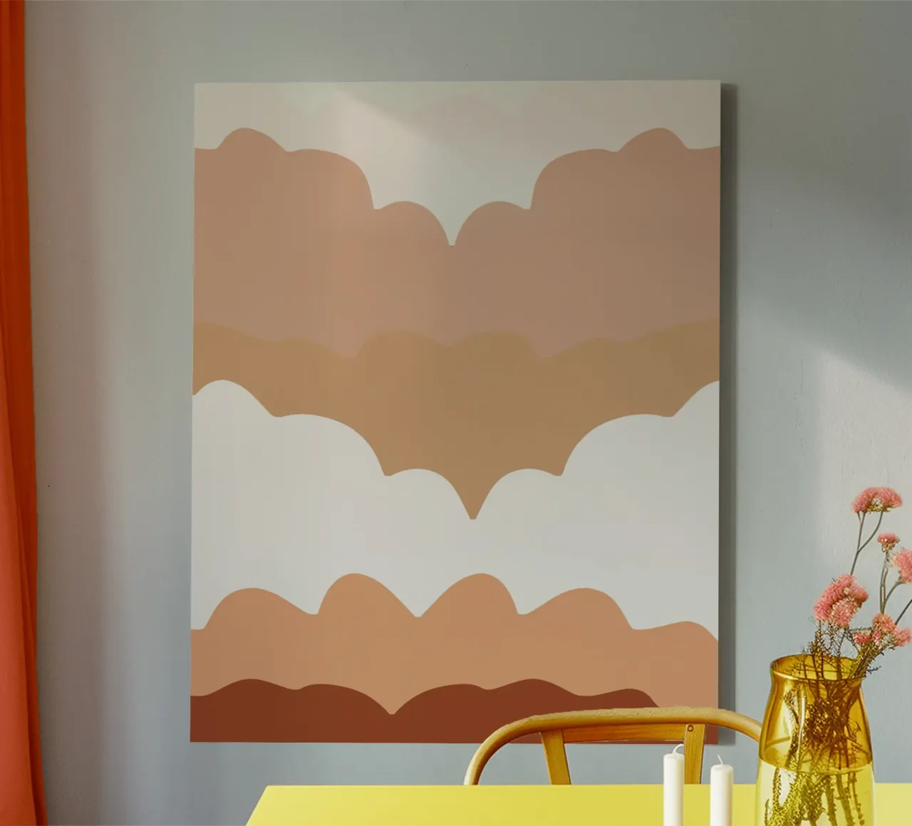 Cloud gelaagdheid canvas met Baklijst van Little Dean