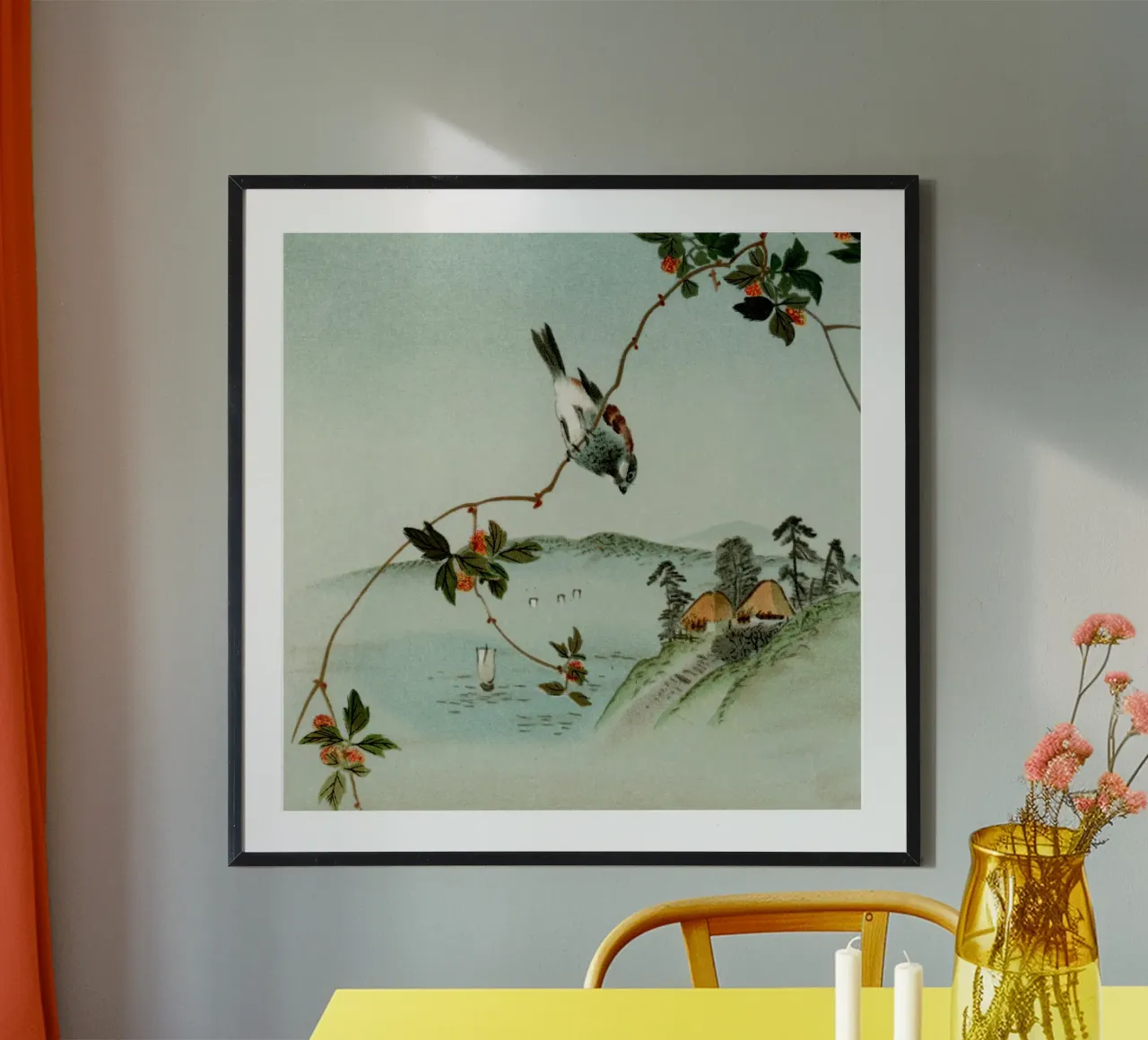 Japanese illustration poster con telaio in alluminio da vintageshop